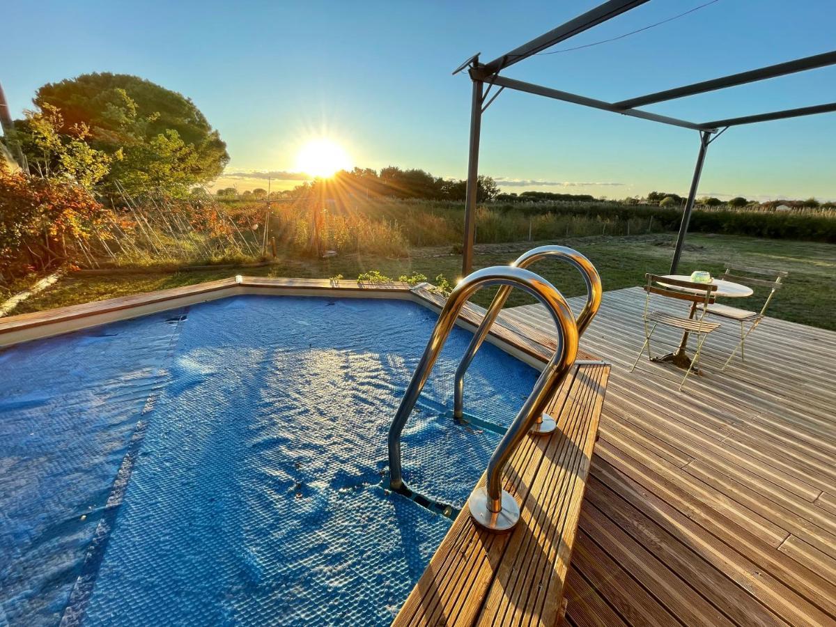 Myinsolite - Tiny-House, Jacuzzi, Brasero, Piscine Aigues-Mortes Exterior foto