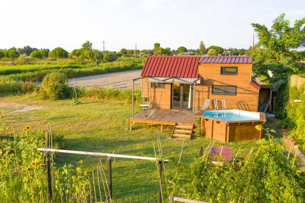 Myinsolite - Tiny-House, Jacuzzi, Brasero, Piscine Aigues-Mortes Exterior foto